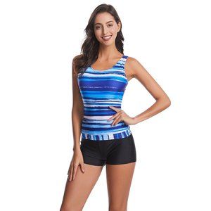 2 Piece Bathing Suits For Women, Trendy High Waisted Bikini Tankini Comfortable